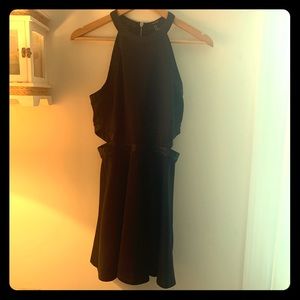 Black mini skater dress